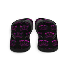 Load image into Gallery viewer, 3 Flip-Flops Skull pattern pink design by Calico Jacks