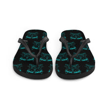 Load image into Gallery viewer, 4 Flip-Flops Skull Multi Blue design by Calico Jacks