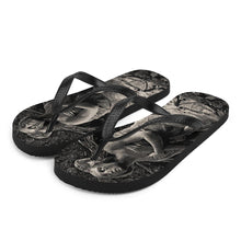 Load image into Gallery viewer, 2 Flip-Flops Feathers design by Calico Jacks