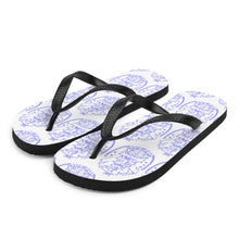 Load image into Gallery viewer, 2 Flip-Flops Multi Ship Blue design by Calico Jacks