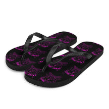 Load image into Gallery viewer, 2 Flip-Flops Skull pattern pink design by Calico Jacks