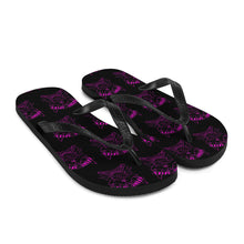 Load image into Gallery viewer, 7 Flip-Flops Skull pattern pink design by Calico Jacks