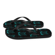Load image into Gallery viewer, 5 Flip-Flops Skull Multi Blue design by Calico Jacks