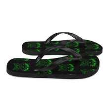 Load image into Gallery viewer, 6 Flip-Flops Multi Skull Green design by Calico Jacks