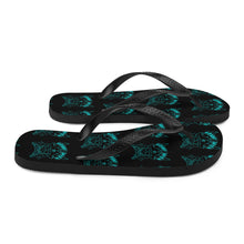 Load image into Gallery viewer, 6 Flip-Flops Skull Multi Blue design by Calico Jacks