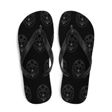 Load image into Gallery viewer, 1 Flip-Flops Multi Anchor Black design by Calico Jacks