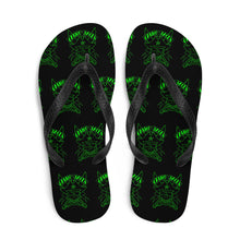 Load image into Gallery viewer, 1 Flip-Flops Multi Skull Green design by Calico Jacks