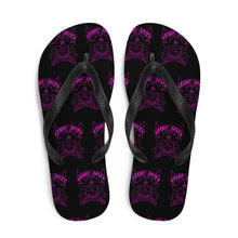 Load image into Gallery viewer, 1 Flip-Flops Skull pattern pink design by Calico Jacks