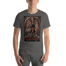 Load image into Gallery viewer, grey 100% Cotton T-Shirt Cerebrum Horror themed design by Calico Jacks