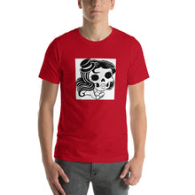 Cargar imagen en el visor de la galería, red 100% Cotton T-Shirt Mexican Woman Black design by Calico Jacks