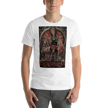 Load image into Gallery viewer, white 100% Cotton T-Shirt Cerebrum Horror themed design by Calico Jacks
