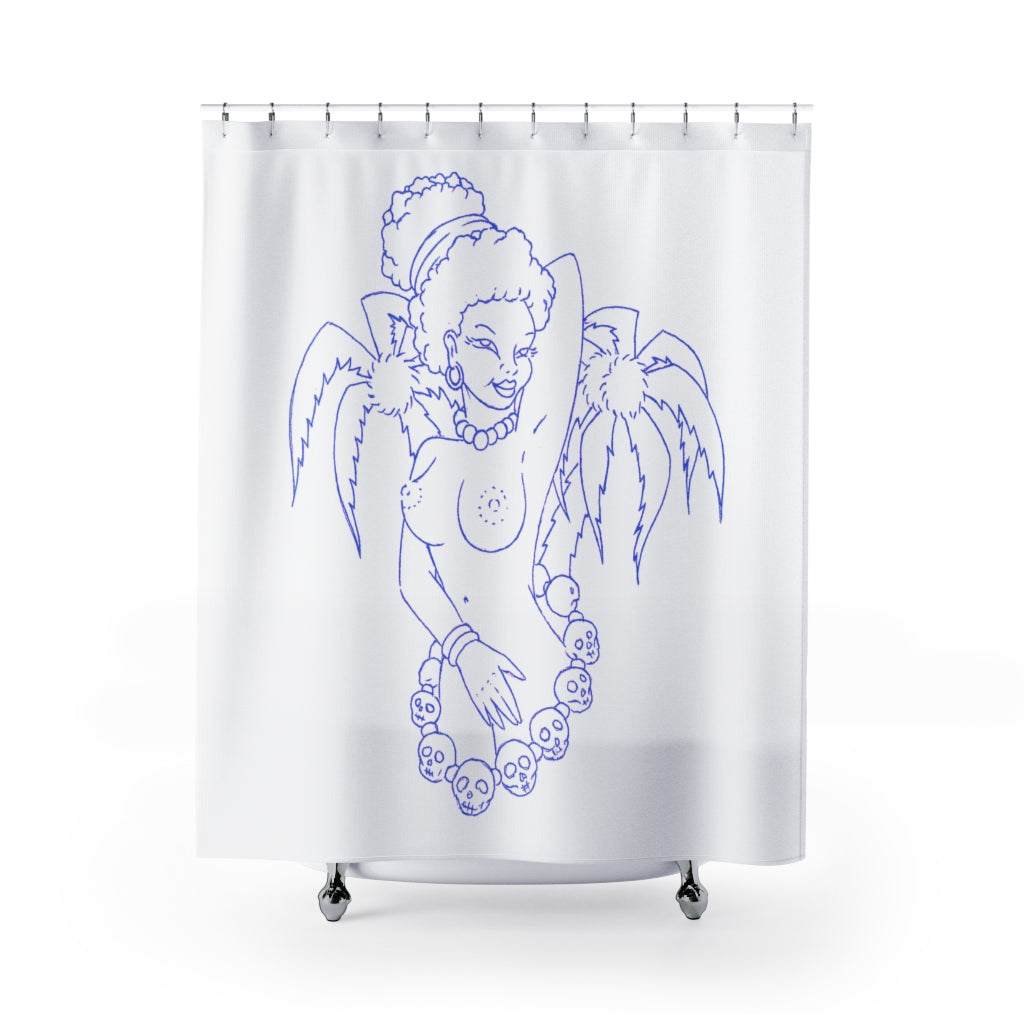 1 Shower Curtain Hula Blue design by Calico Jacks