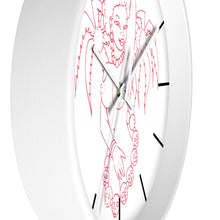 Load image into Gallery viewer, 5 Wall clock Hula Red design by Calico Jacks
