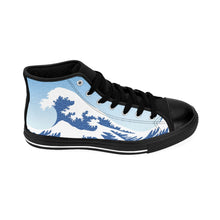 Load image into Gallery viewer, 6 Men&#39;s High-top Sneakers Japanese Blue Wave by Calico Jacks
