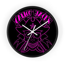 Load image into Gallery viewer, 17 Wall clock Skull Pink design by Calico Jacks
