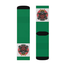 Load image into Gallery viewer, 1 Samurai on Green Socks by Calico Jacks
