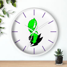 Load image into Gallery viewer, 4 Wall Clock Green Frankies Girl design by Calico Jacks
