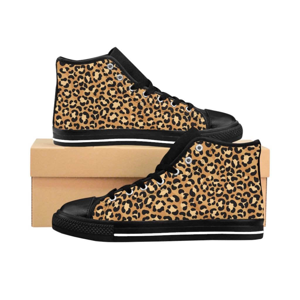 1 Women's High-top Sneakers Leopard Print by Calico Jacks