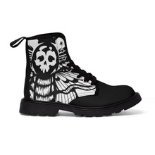 Load image into Gallery viewer, 3 Women&#39;s Canvas Boots Death&#39;s Head Moth by Calico Jacks
