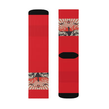 Cargar imagen en el visor de la galería, 10 Kamikaze Red on Socks by Calico Jacks
