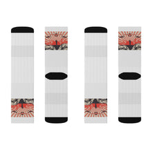 Load image into Gallery viewer, 2 Kamikaze White on Socks by Calico Jacks
