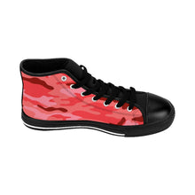 Load image into Gallery viewer, 4 Women&#39;s High-top Sneakers Coral Pink Camouflage by Calico Jacks
