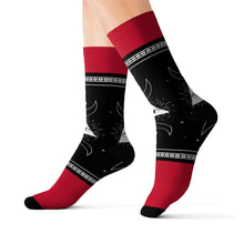Load image into Gallery viewer, 12 Moon Pyramid Rouge Socks by Calico Jacks
