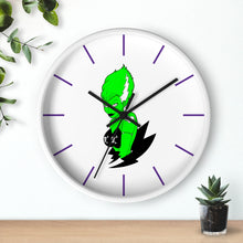 Load image into Gallery viewer, 7 Wall Clock Green Frankies Girl design by Calico Jacks
