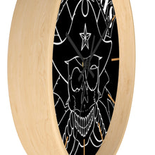 Load image into Gallery viewer, 4 Wall clock Skull White design by Calico Jacks
