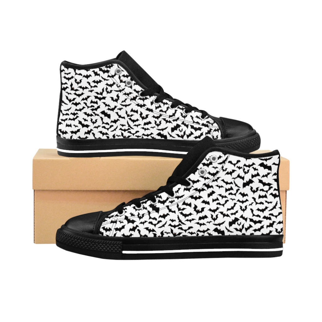 1 Women's High-top Sneakers White Bats by Calico Jacks