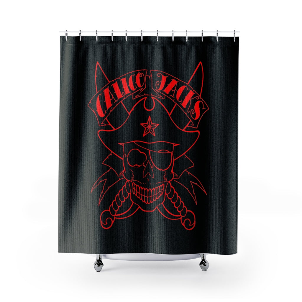 1 Shower Curtain Skull Red design by Calico Jacks