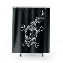 Charger l&#39;image dans la galerie, 1 Shower Curtain Voodoo Bones Black design by Calico Jacks
