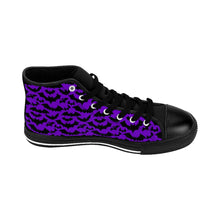 Load image into Gallery viewer, 4 Men&#39;s High-top Sneakers Purple Bats by Calico Jacks
