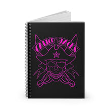 Lade das Bild in den Galerie-Viewer, 2 Pink Skull Note Book - Spiral Notebook - Ruled Line by Calico Jacks
