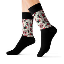 Load image into Gallery viewer, 8 Sugar Skull Tops of Socks by Calico Jacks
