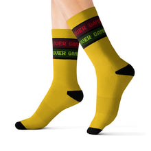 Load image into Gallery viewer, 4 Game Over Yellow Socks by Calico Jacks
