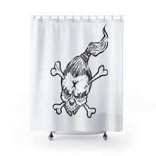 Charger l&#39;image dans la galerie, 1 Shower Curtain Voodoo Bones White design by Calico Jacks
