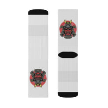 Load image into Gallery viewer, 10 Samurai on White Socks by Calico Jacks
