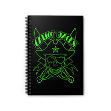 Load image into Gallery viewer, 1 Green Skull Note Book - Spiral Notebook - Ruled Line by Calico Jacks

