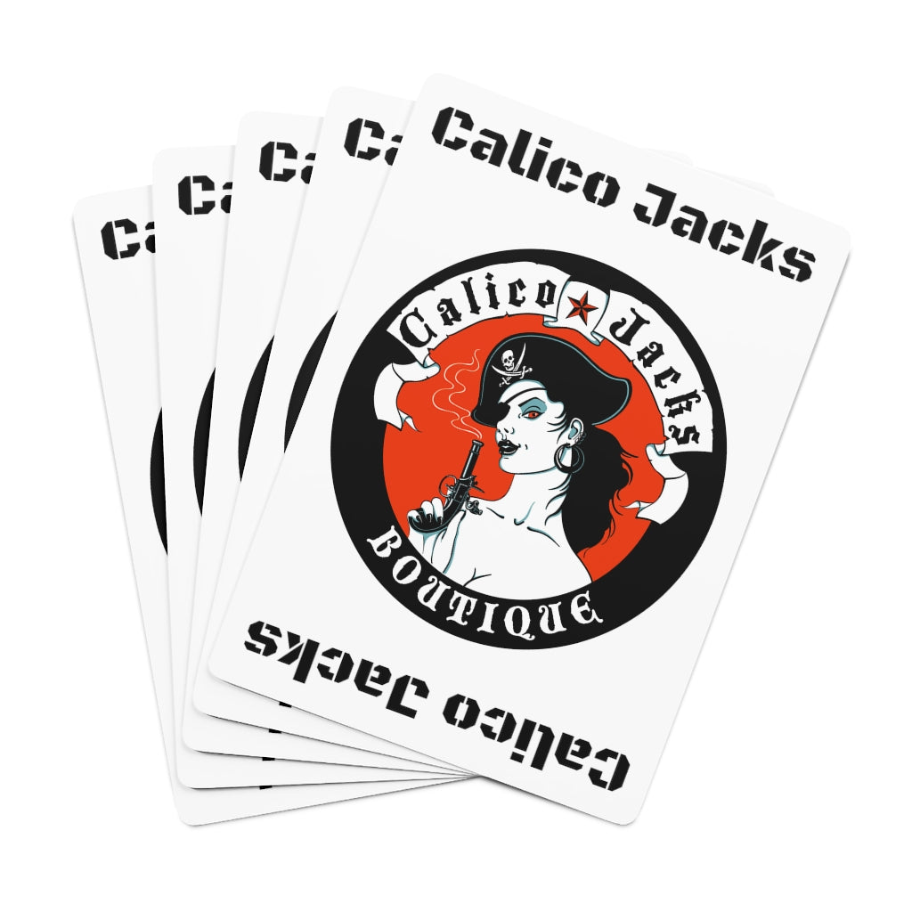 Calico Jacks Poker Cards Red Logo