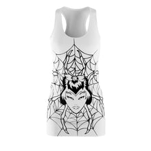 Load image into Gallery viewer, Women&#39;s Racerback Dress Spider White design by Calico Jacks
