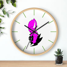 Load image into Gallery viewer, 4 Wall clock Frankies Girl Purple design by Calico Jacks
