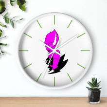 Load image into Gallery viewer, 7 Wall clock Frankies Girl Purple design by Calico Jacks
