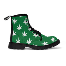 Load image into Gallery viewer, 4 Women&#39;s Canvas Boots Green Leaf by Calico Jacks

