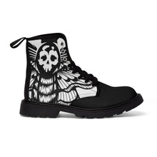 Load image into Gallery viewer, 4 Men&#39;s Canvas Boots Death&#39;s Head Moth by Calico Jacks
