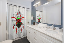 Load image into Gallery viewer, 2 Shower Curtain Spider Red design by Calico Jacks
