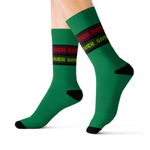 Load image into Gallery viewer, 12 Game Over Green Socks by Calico Jacks
