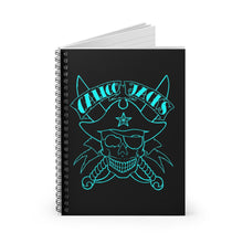 Load image into Gallery viewer, 2 Blue Skull Note Book - Spiral Notebook - Ruled Line by Calico Jacks
