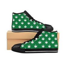 Load image into Gallery viewer, 1 Women&#39;s High-top Sneakers Green Leaf by Calico Jacks
