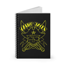Load image into Gallery viewer, 2 Yellow Skull Note Book - Spiral Notebook - Ruled Line by Calico Jacks
